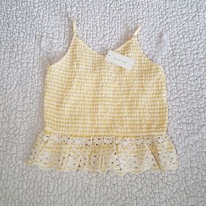 Sleeveless Top Yellow Medium
